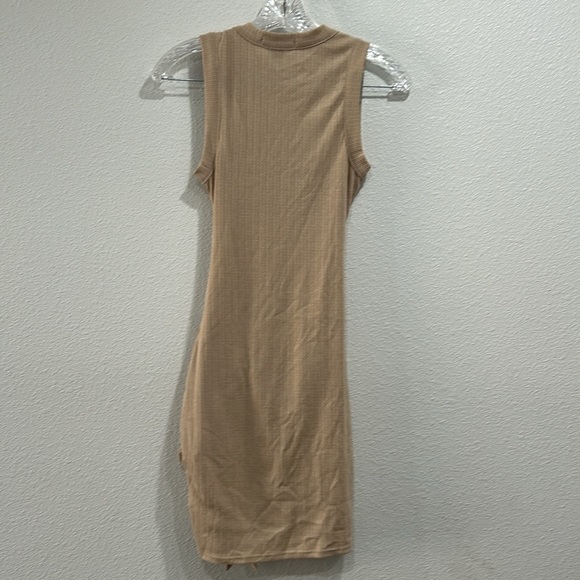 Forever 21 Sleeveless Bodycon Ruched Tie Waist Mini Dress Sz medium - Picture 2 of 9